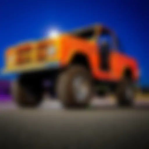 A 1972 Bronco parked for sale, showcasing its classic design and vibrant color, with a focus on its detailed exterior and interior features.