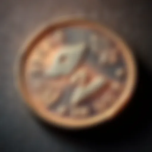A close-up view of a 1998 $2 coin showing its details and design