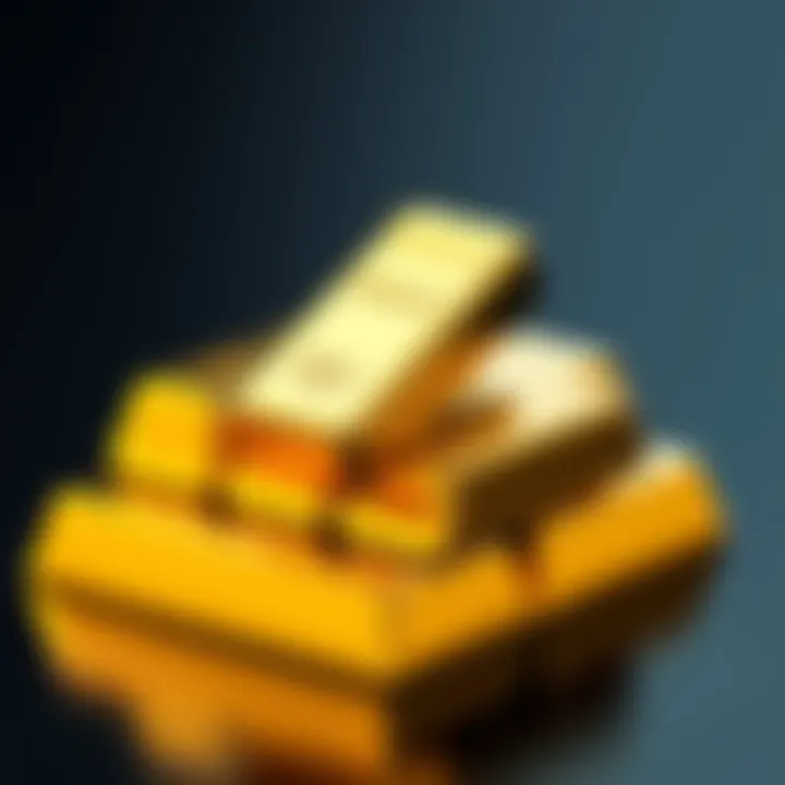 Shiny 24k gold bars stacked together on a dark surface, reflecting light, showcasing their purity and value.