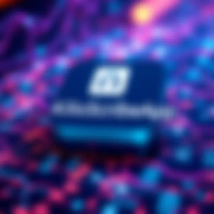 A graphic showing the KiloScribeApp logo on a vibrant digital background, symbolizing permanent file storage on Hedera's network