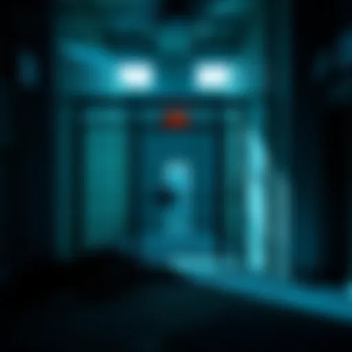 A locked gate at an abandoned facility, hinting at a lack of access and communication. Shadows create an atmosphere of uncertainty.