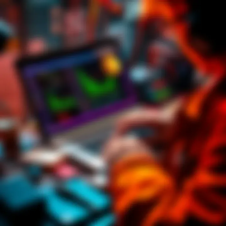 A person carefully accessing an old cryptocurrency mining wallet on a laptop, surrounded by notes and security tools.