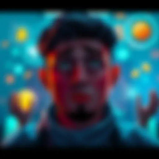 A visual representation of a user mistakenly sending USDT to a USDC wallet, with worried expressions and cryptocurrency icons in the background.