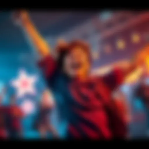 A person celebrating after ranking in the top 1,500 of a mini game, showing excitement and joy