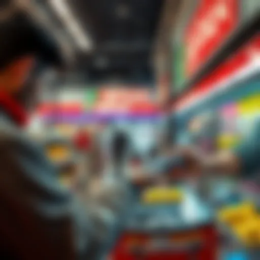 A customer using ADA cryptocurrency to pay at a SPAR store in Switzerland, with shopping items visible in the background.