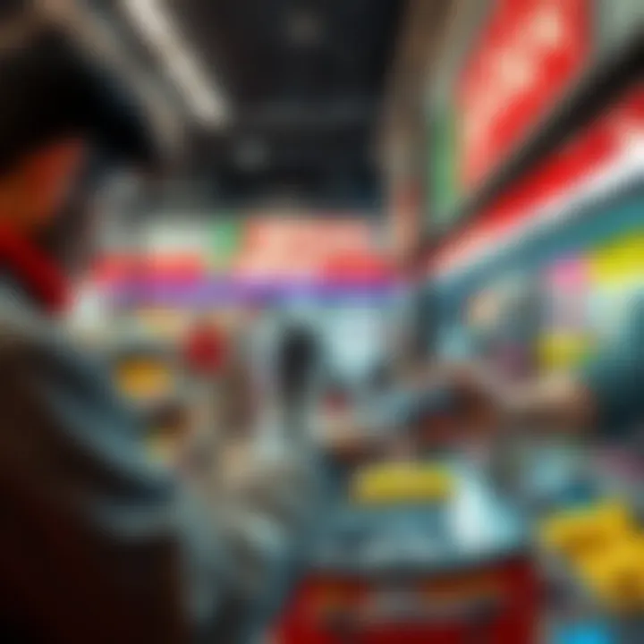 A customer using ADA cryptocurrency to pay at a SPAR store in Switzerland, with shopping items visible in the background.