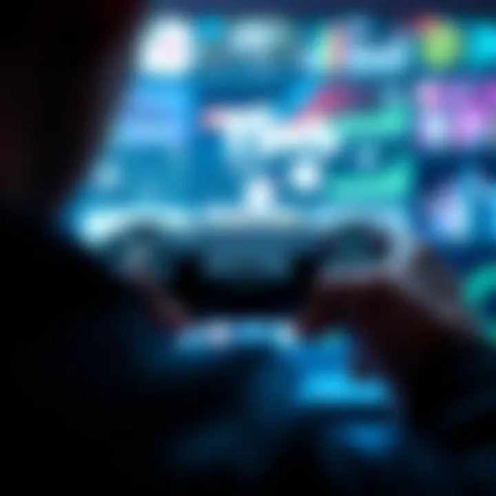 A person focuses on a game controller with a new 2AB button layout, practicing to improve their skills.