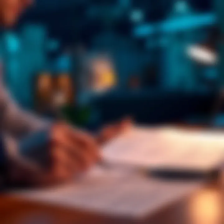 A person filling out Form 8949 with adjustment codes for tax reporting discrepancies.