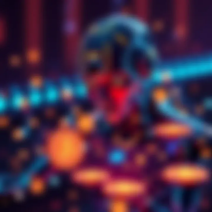 A digital representation of an AI agent interacting with cryptocurrency symbols and micro-transactions