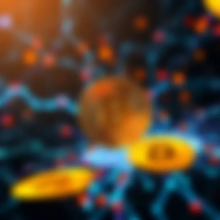 Graphic showing AI agents favoring Bitcoin for transactions over stablecoins, with Bitcoin symbol prominently displayed