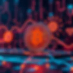 AI Impact on Bitcoin Security A digital representation of AI technology influencing Bitcoin security guidelines, featuring blockchain graphics and AI elements.
