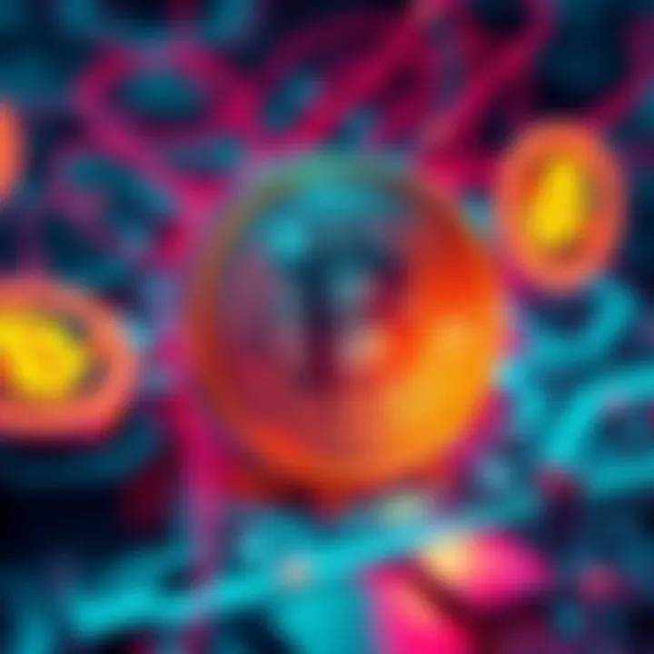 A digital representation of artificial intelligence attempting to breach Bitcoin's security system, featuring a glowing circuit board and Bitcoin symbols