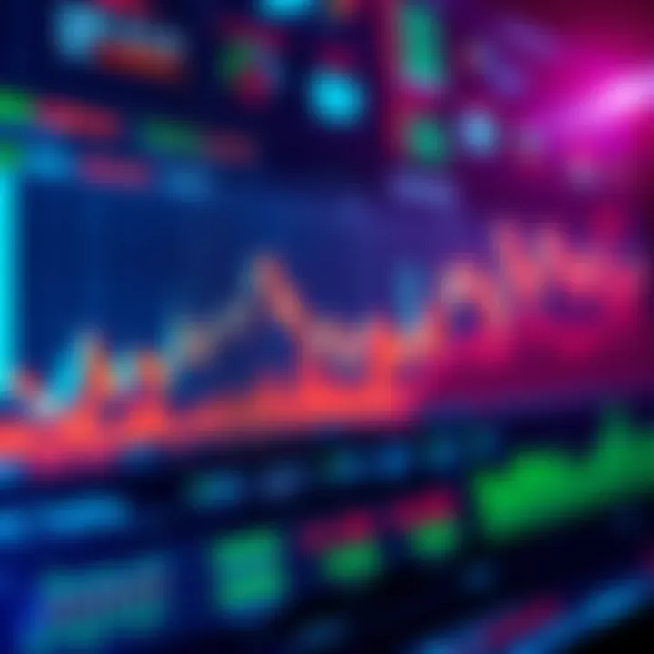 Visual representation of AI trading in finance, showing charts and data analysis on a digital screen