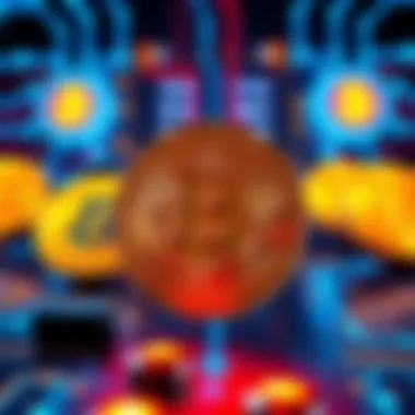 AI and Quantum Computing Impact on Bitcoin A digital representation showing AI algorithms and quantum circuits protecting Bitcoin symbols from various security threats.