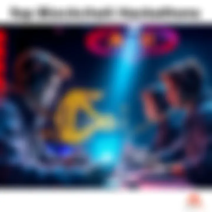 AI Tools for Blockchain Hackathons A group of developers collaborating on a blockchain hackathon project using AI tools and technology