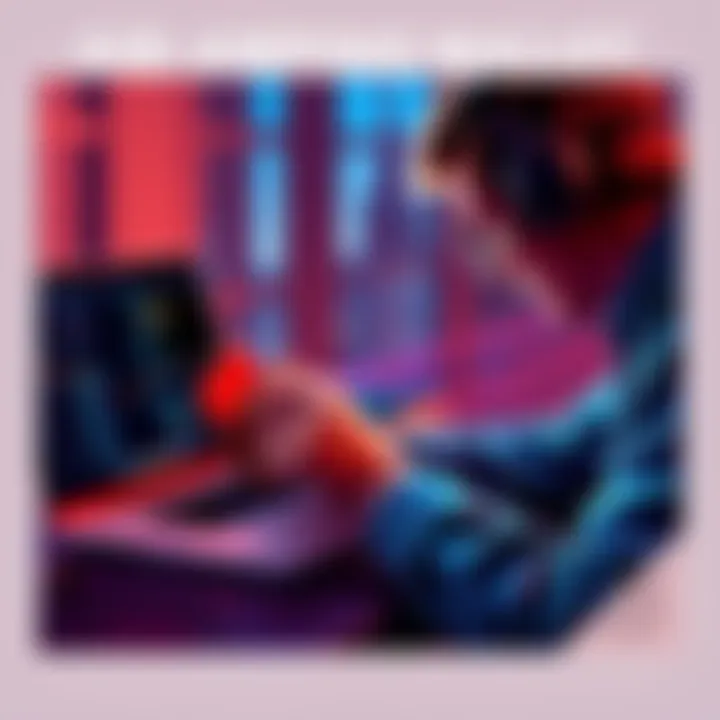 Air-Gapped Hardware Wallet A person setting up a Trezor Safe 7 hardware wallet while using Sparrow Wallet on a laptop, emphasizing offline transaction security.