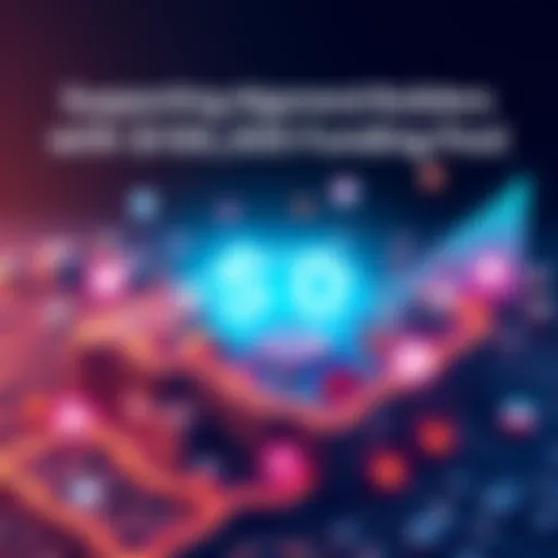 A graphic showing a $100,000 funding pool for builders with community elements and project icons around it