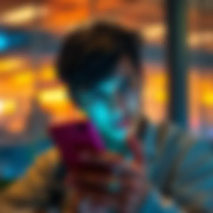 A person looking concerned while checking a smartphone, symbolizing uncertainty in leadership at Algorand