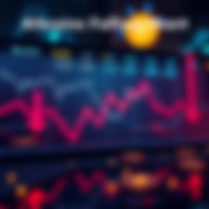 A graph showing altcoins dropping in value compared to Bitcoin, highlighting the market trends with red downward arrows.