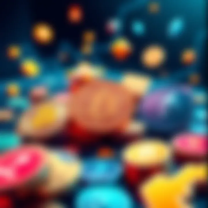 A digital illustration showing various alternative cryptocurrencies with symbols and logos, emphasizing practical applications and real-world use cases.