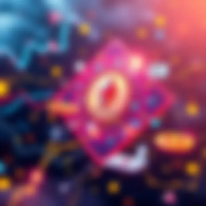 Illustration of a digital fund symbolizing Amundi's new tokenized fund on Ethereum, featuring blockchain elements and financial icons.