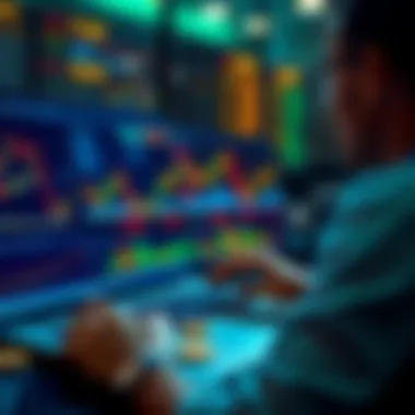 A person looking at cryptocurrency charts on a laptop with various coins displayed on the screen, reflecting on the potential profitability of shitcoins.