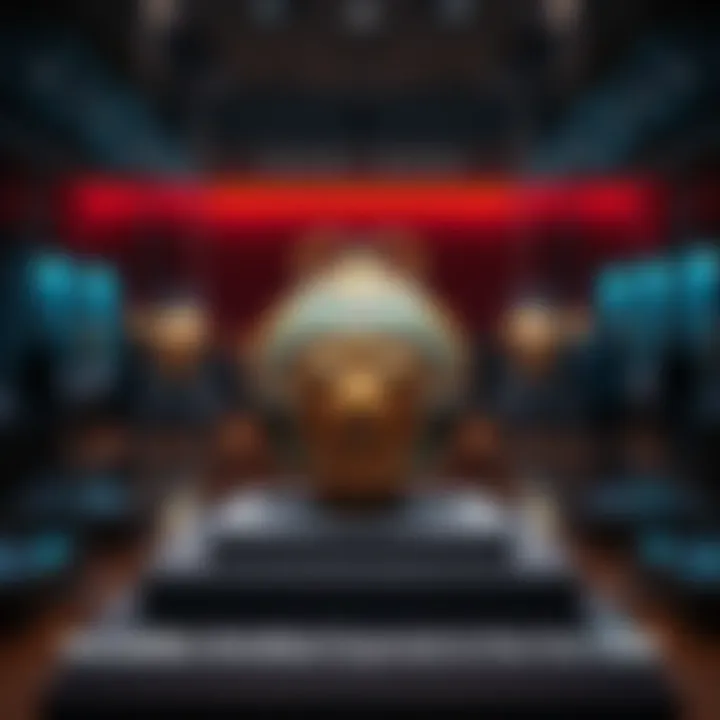 An ancient artefact showcased in a museum setting, attracting attention from potential buyers and viewers.