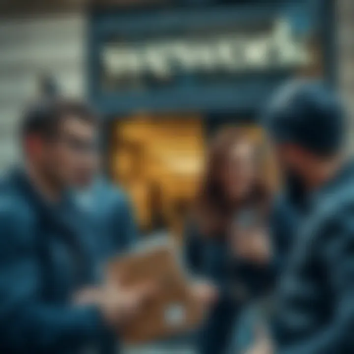 Frustrated customers expressing anger outside a WeWork location in Paris after Revolut's announcement