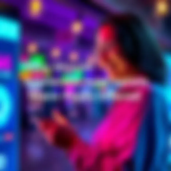 A person happily receiving payment notifications from an app on their smartphone