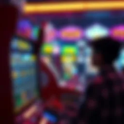 Player focused on screen with tips for Gossip Harbor arcade game