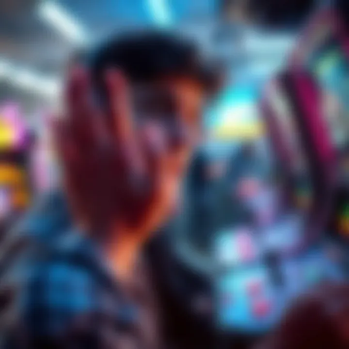 Frustrated arcade player sending a message to support for help