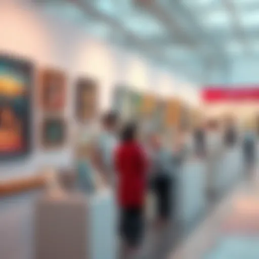 A diverse range of unique artworks on display at the exhibit