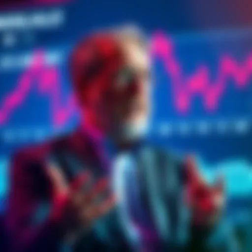 Arthur Hayes discusses the risks associated with Monad coin, highlighting its potential 99% crash risk, with graphs showing declining trends in the background.