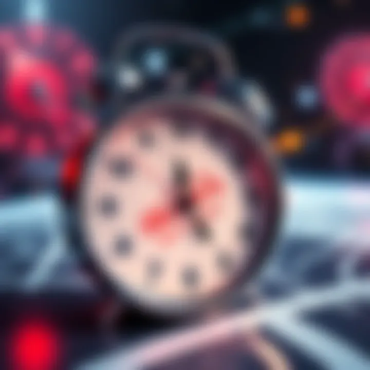 A clock with a calendar showing missed deadlines, symbolizing delays in Atlas Earth platform launch