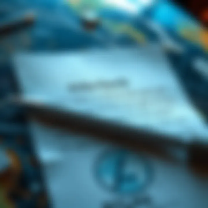 A close-up of a printed official letter from Atlas Earth, highlighting key points and the project's logo.