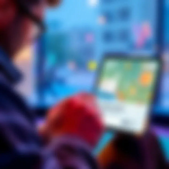 A beginner exploring the Atlas Earth app to learn how to earn Atlas bucks, with visuals of parcels and bonuses on the screen.