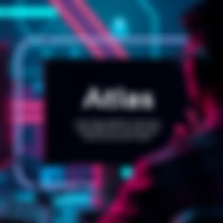 Atlas Platform Issues A screen displaying an error message about the Atlas platform being down, with a concerned person looking at it.