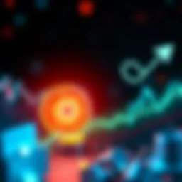 Graph showing Atom token's potential rise towards all-time highs with arrows and positive indicators