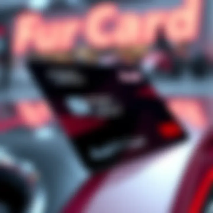 A close-up view of the Audi F1 Card showcasing its sleek design and logo.