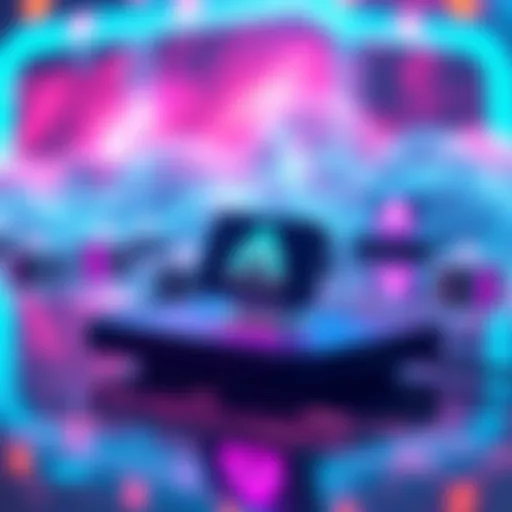 A graphic showing the Aurora widget connecting to Stellar liquidity via Freighter and xBull platforms