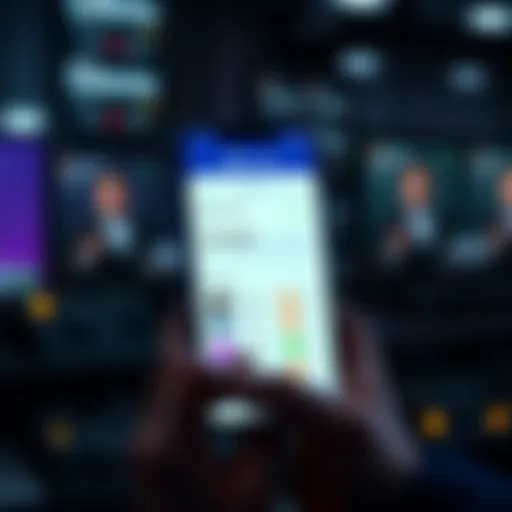 A smartphone showing the Earn API interface with graphs and savings options, symbolizing automated earnings management.