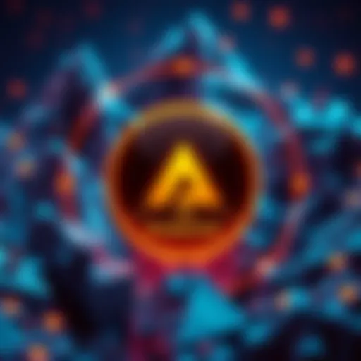 Avalanche blockchain logo with a graphic showing 70 million transactions in a month, symbolizing its strong performance.