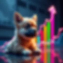 Graph showing Baby Doge's incredible 100.4 million percent growth on Coinbase with colorful upward trend arrows.