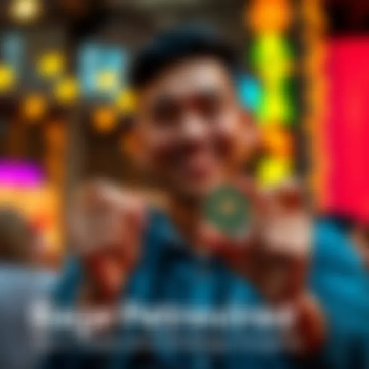 Person smiling and holding a badge, representing achievement and future planning