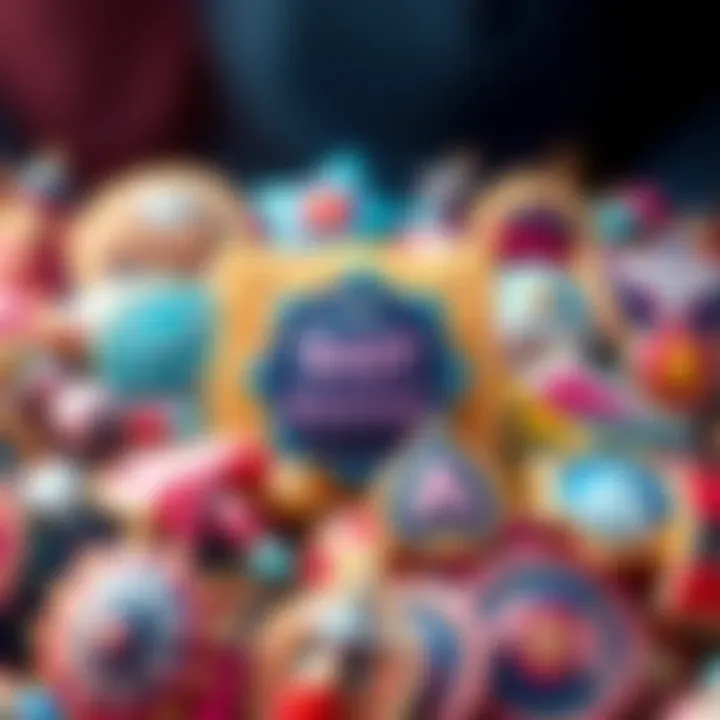 Visual of badges and parcels with a focus on badge collection strategies