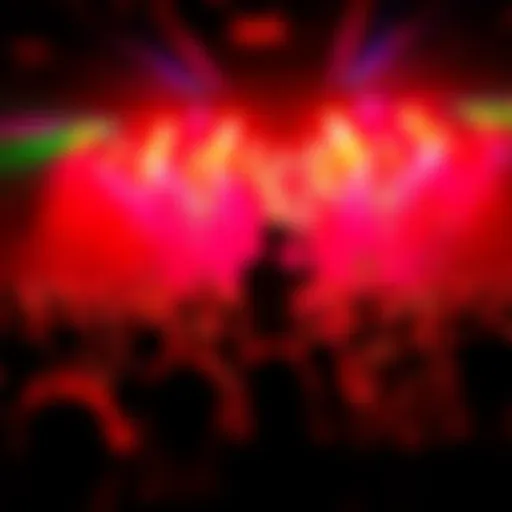 The band Vessel plays music on stage with a vibrant audience in the background.