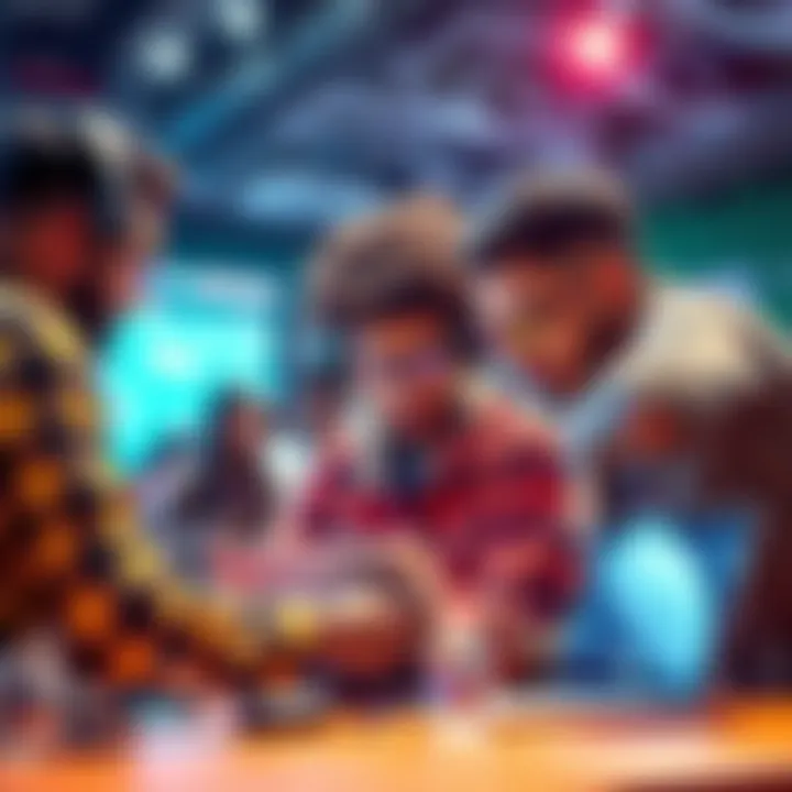 A group of diverse tech enthusiasts collaborating on a project during an offline hackathon in Bangalore.