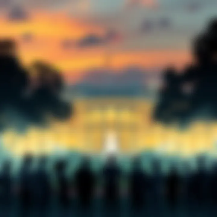 A group of bankers discussing concerns over the Clarity Act with a backdrop of the White House.