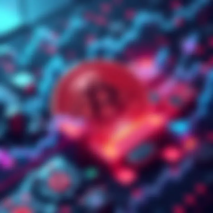 Illustration showing BCH coin overtaking ADA coin with a graph indicating market growth during a downturn.