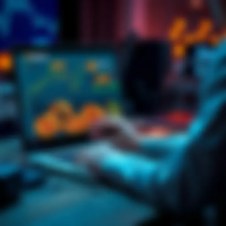 A person using a laptop to explore Peer-to-Peer platforms for trading Bitcoin Cash without KYC.